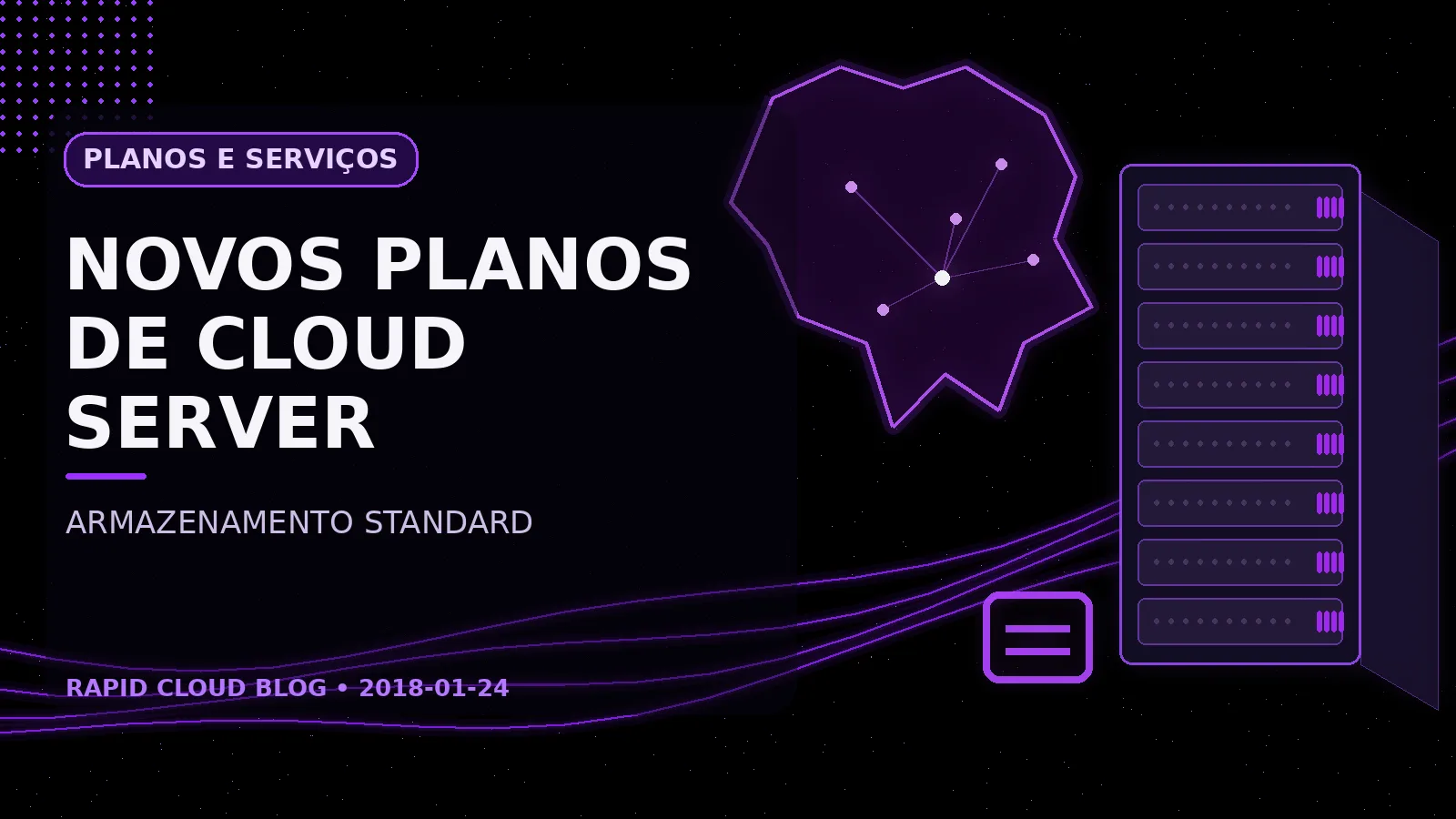 Novos planos de Cloud Server com Armazenamento Standard.