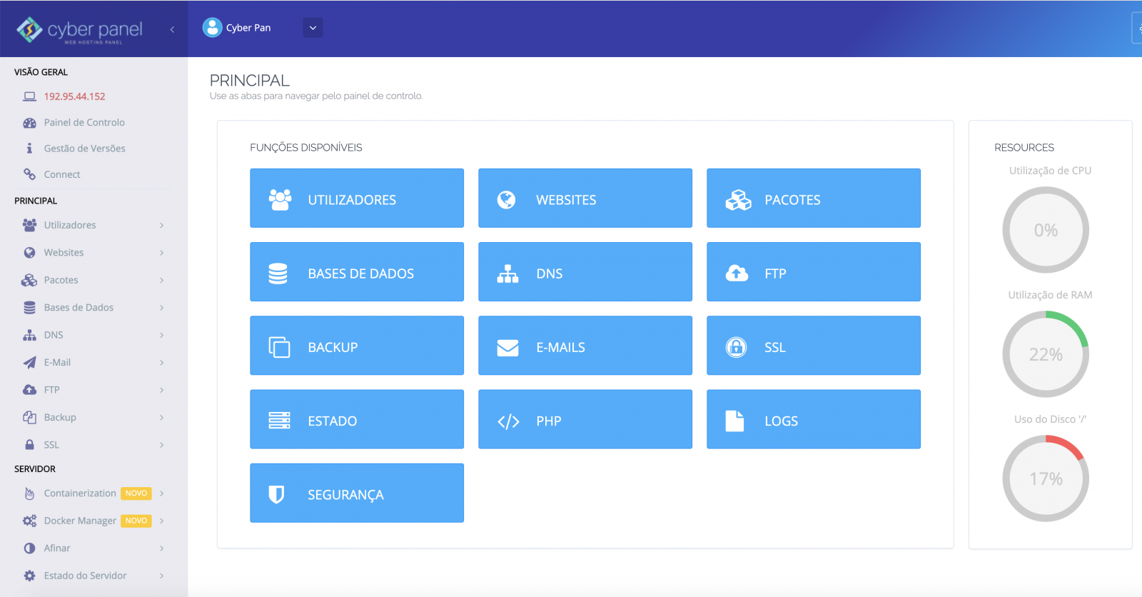 O Melhor Painel de Controle para seu Cloud!